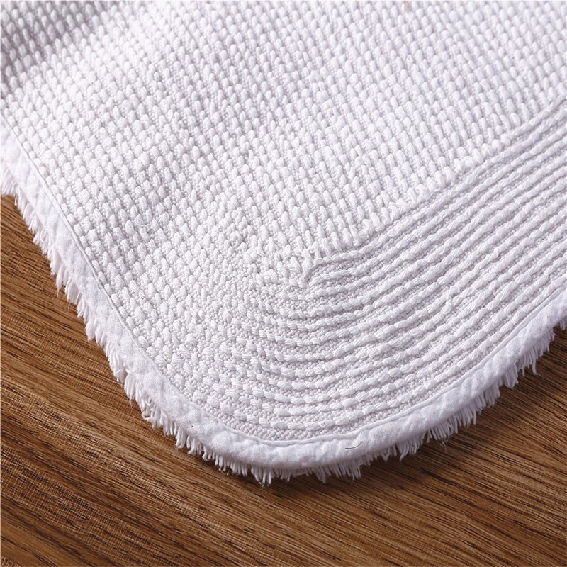 Wholesale Anti Slip Bathroom Set Cotton Terry Towel Bath Mat with Slipper Set for Hotel / Home