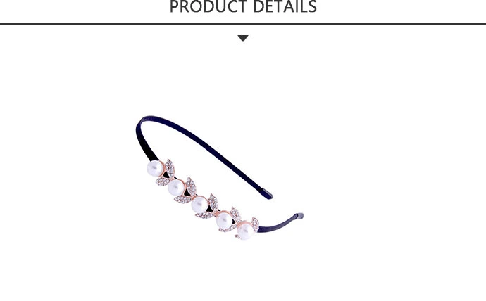 Fashion Headband with Flower Charm with Rhinestones