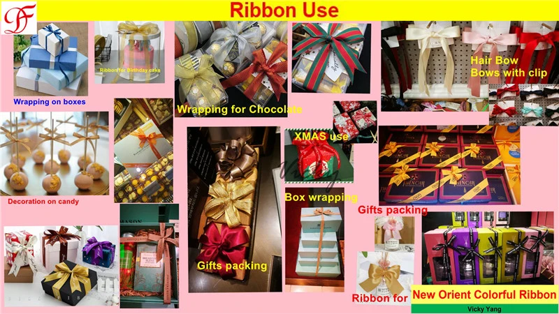 Bicolor Satin Ribbon Double Face Band Cintas Raso Nastri Doppio Fitas Cetim Lint for Hair Bows/Wrapping/Xmas