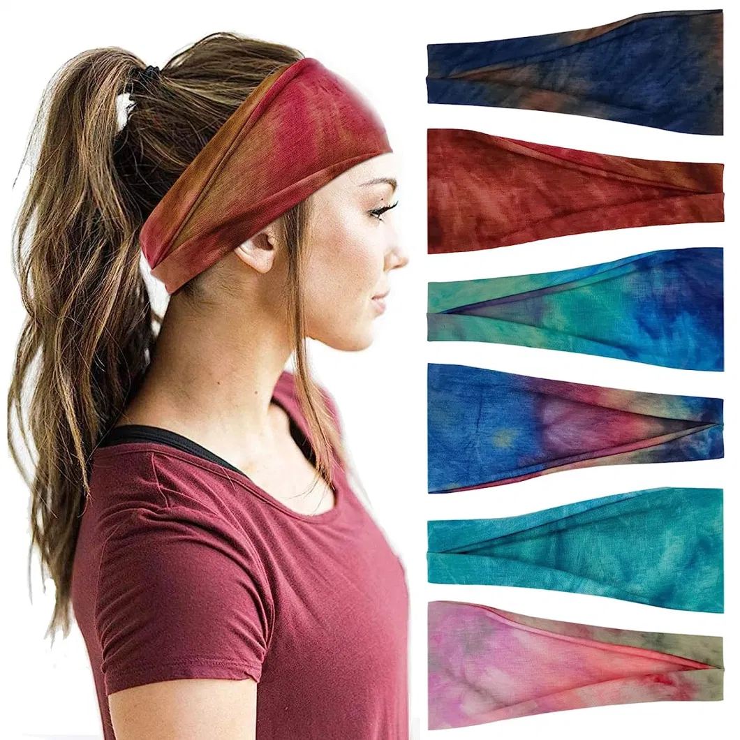 Boho Yoga Workout Fashion Hair Accessories Band 6 Pack Headbands for Women