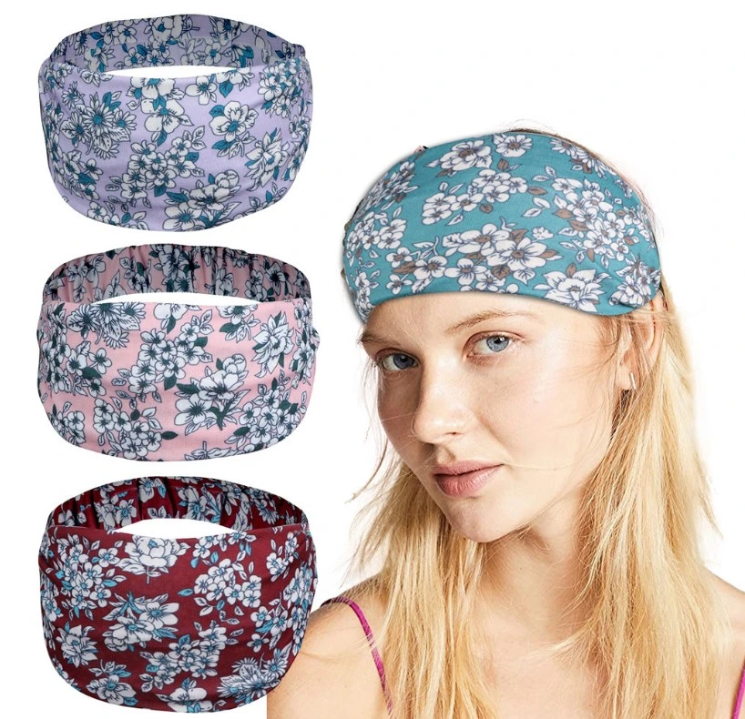 Elastic Printed Headscarf Ladies Sports Sweat-Absorbent Fashion Atmospheric Headband