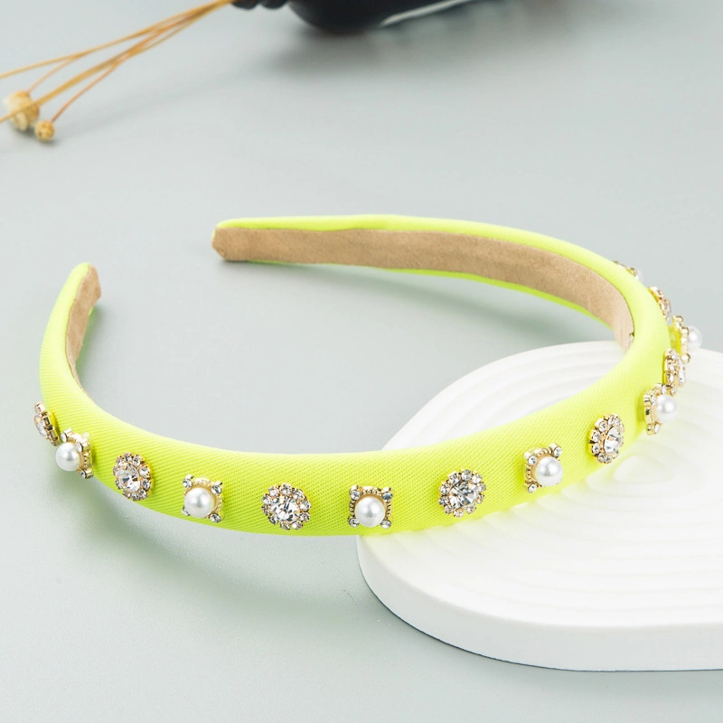 Fashion Sparkle Diamond Pearl Headband Korean Version of Bright Hairband