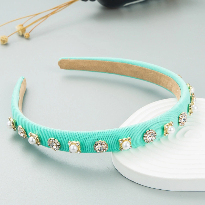 Fashion Sparkle Diamond Pearl Headband Korean Version of Bright Hairband