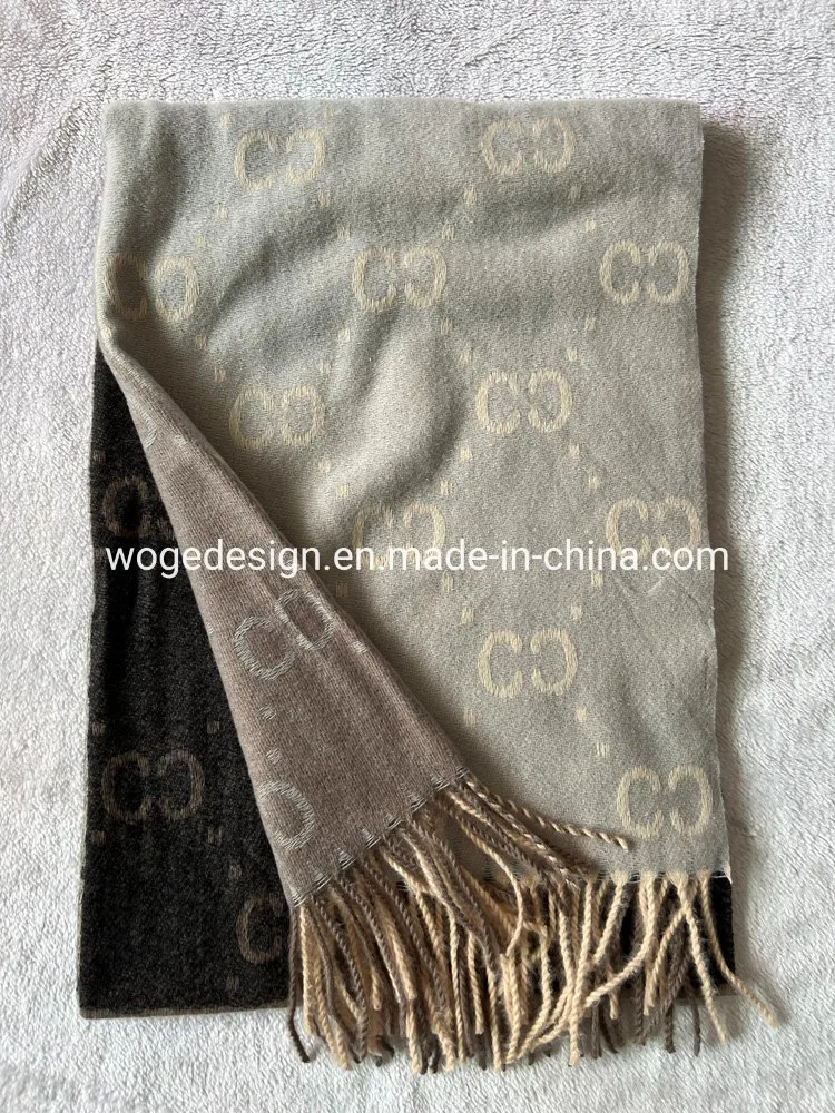 New Designer Winter Feminie Jacquard Star Zigzag Cashmere Muffler