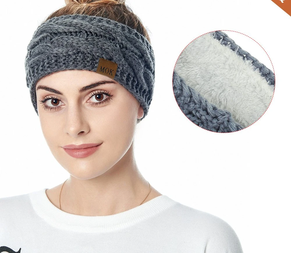 Women Lady Winter Ear Warmer Headband Crochet Knitted Head Wrap Hairband Colder Whether Headband