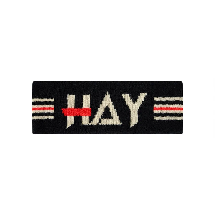 Winter Custom Jacquard Logo Headbands Unisex Running Athletic Knitted Headband for Men and Women