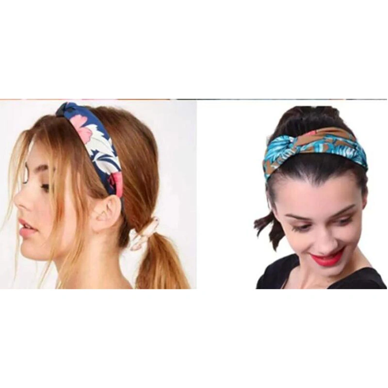 Women Vintage Classic Elastic Cross Wrap Head Hair Band