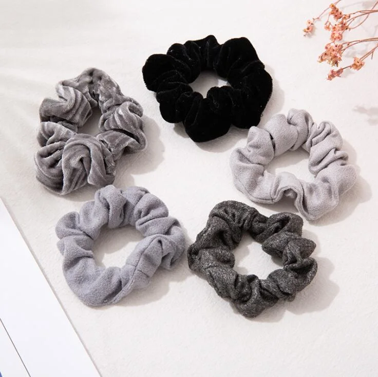 Flower Printed Long Ponytail Hair Band Scarf Double Layers Bowknot Cheap Hair Scrunchie Girls Elastic Boho Hair Tie for Women