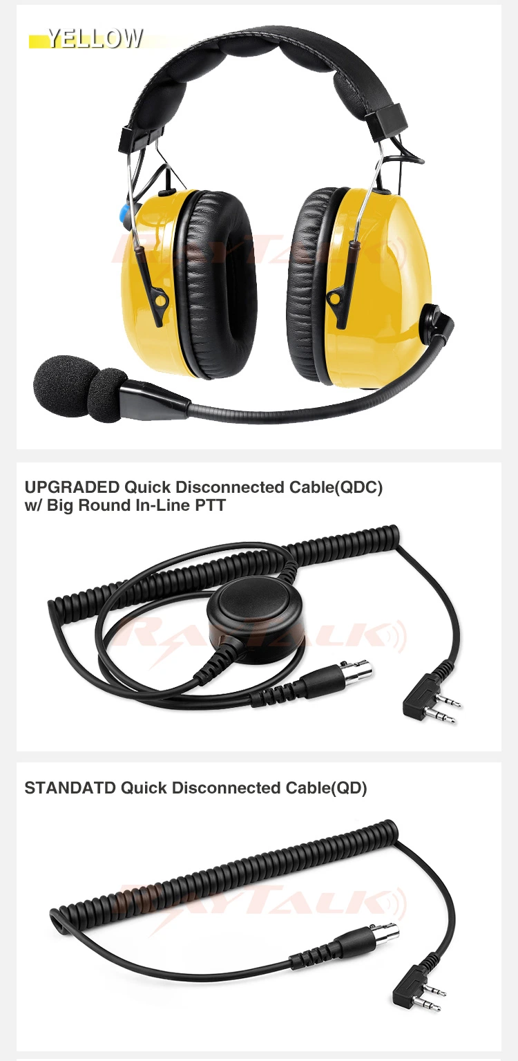 Heavy Duty Over-The-Head Headset with Noise-Canceling Boom Microphone