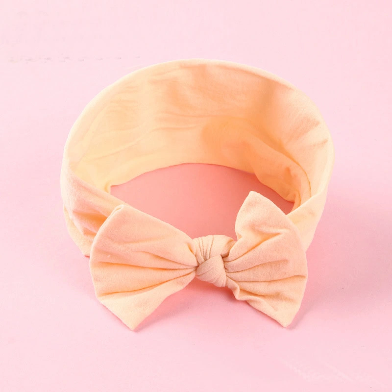 Big Bow Headband for Girls 2019 Solid Large Hair Bows Elastic Turban