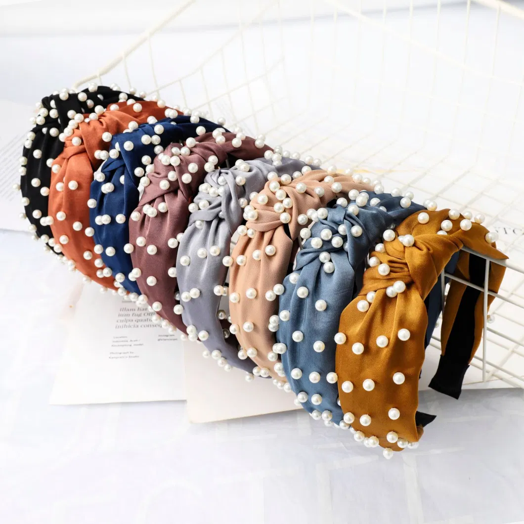 Wholesale Gold Argyle Luxury Headband for Girls Top Knotted Braid Women Hair Accessories