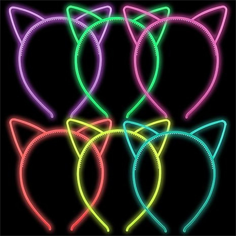 Plastic Cat Ear Headbands for Girls Glow in The Dark