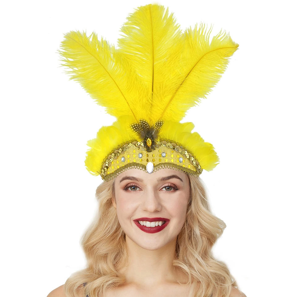 Carnival Feather Headpiece Showgirl Headband Mardi Gras Headpiece Venice Hawaii