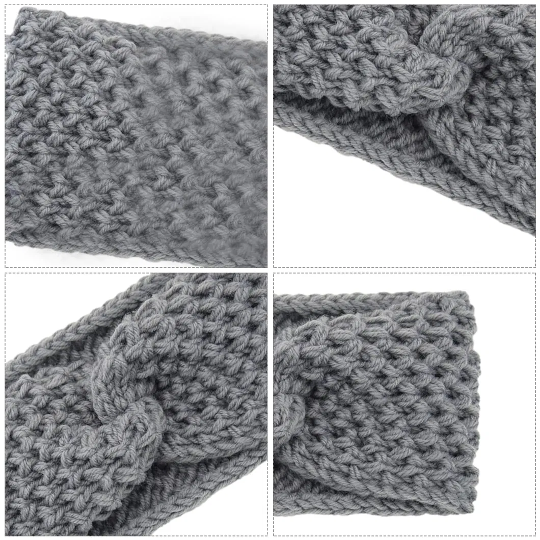 Hot Selling Crochet Stretchy Hair Band Knit Ear Warmer Headband Soft Warm Womens Knitted Headband