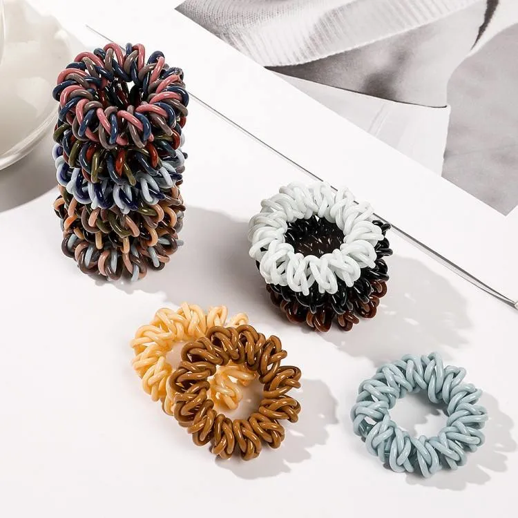 Fashion New Elastic Hair Bands Multicolor Winding Design Three-Strand Hair Tie