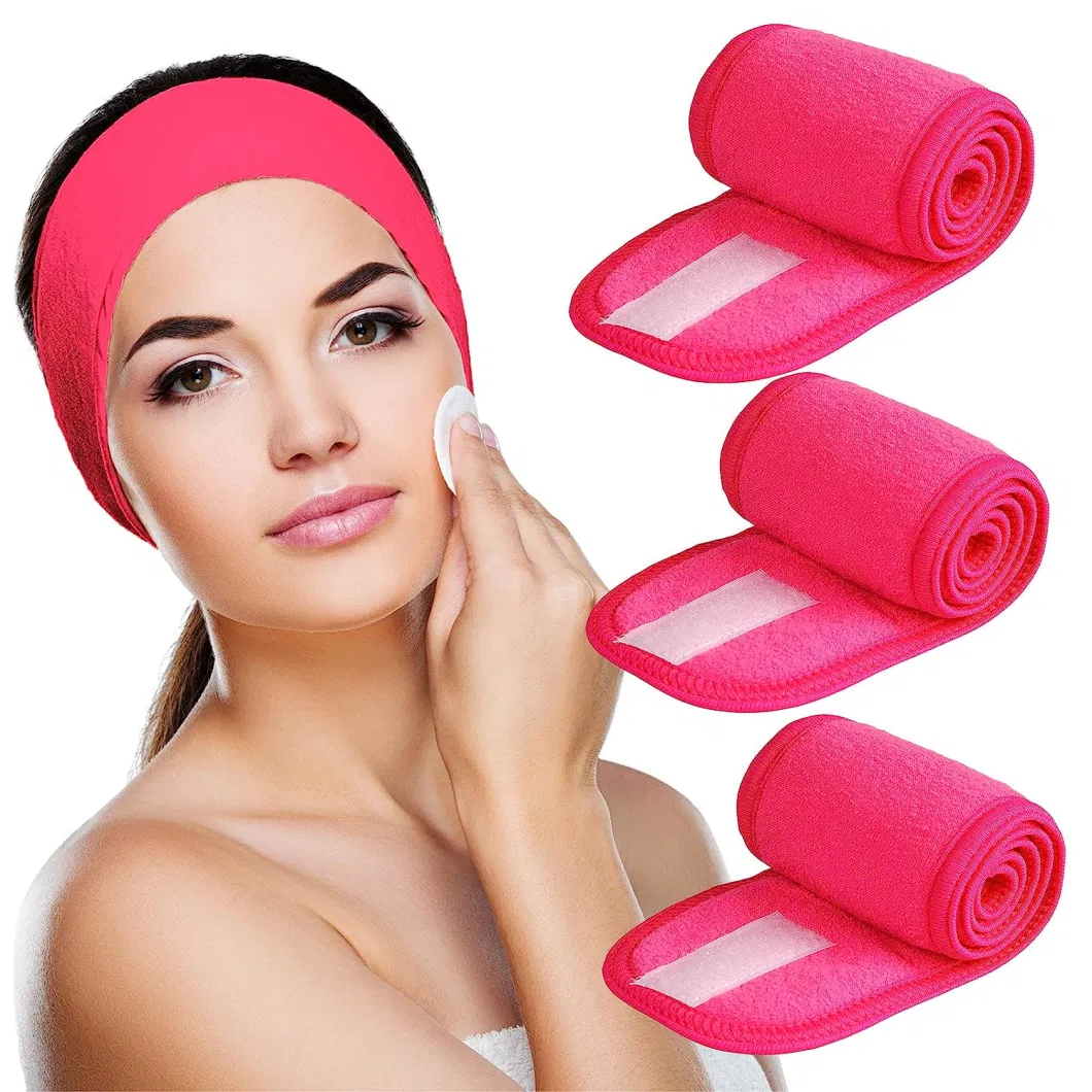 Soft Toweling Hair Accessories Girls Headbands for Face Washing Bath Makeup Hair Band Women Adjustable SPA Facial Headband