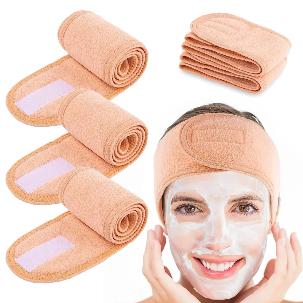 Soft Toweling Hair Accessories Girls Headbands for Face Washing Bath Makeup Hair Band Women Adjustable SPA Facial Headband