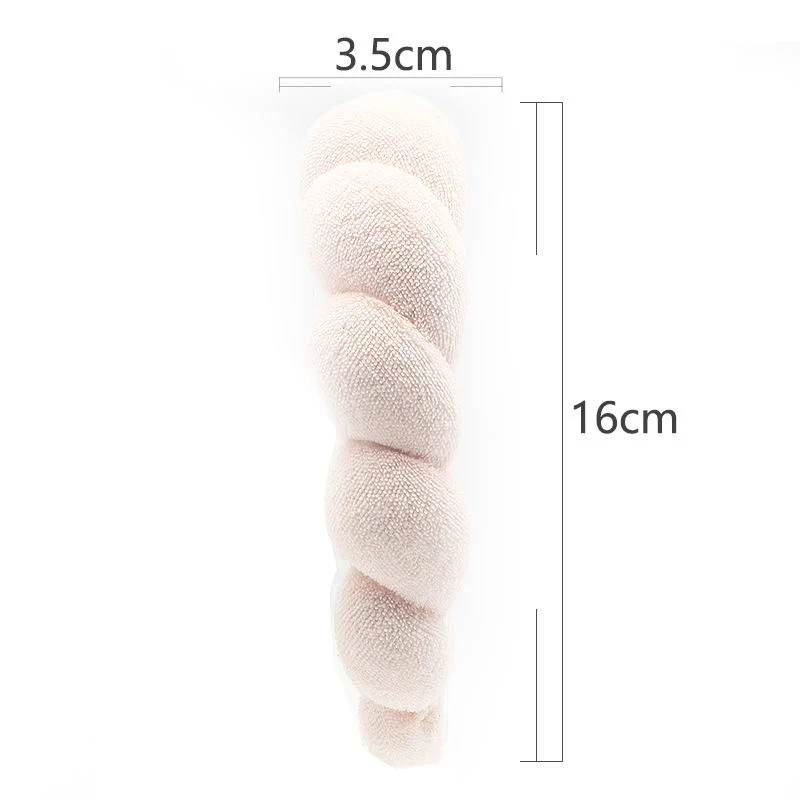 Wholesale Twisted Bubble Washing Face Towel Hair Band No Slip Sponge Puffy Custom Logo Makeup Velour SPA Headband for Women