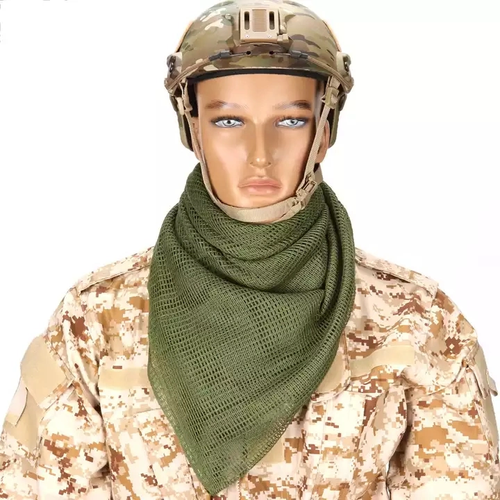 Camouflage Large Net Scarf Shawl Anti-Sunshine Tactical Multi-Purpose Headscarf