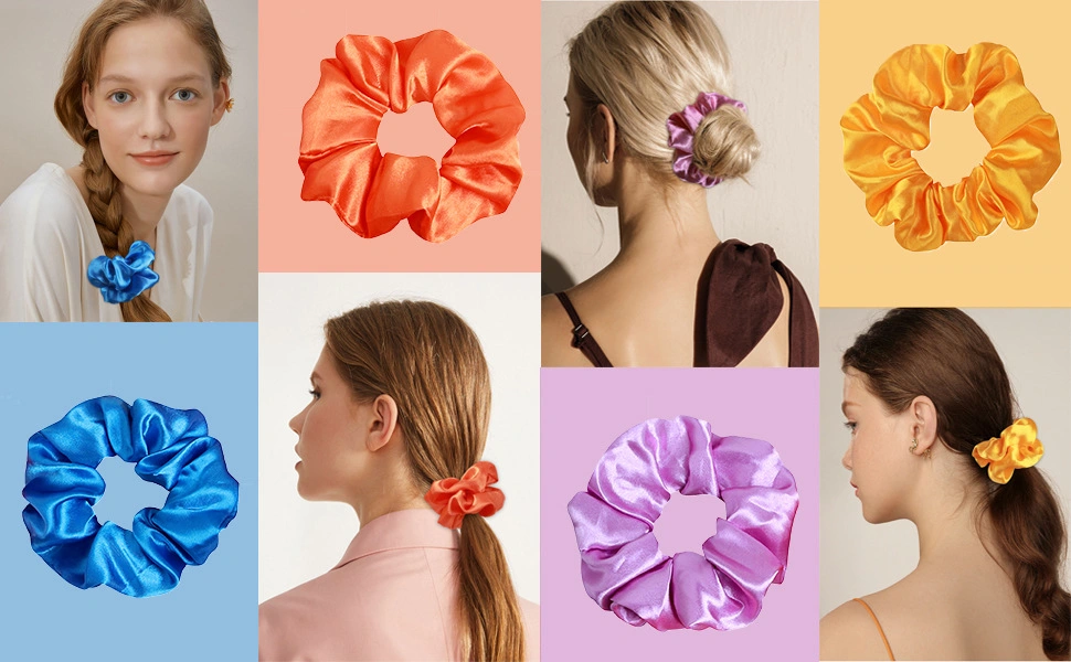 Heatless Curling Hair Band Add Hair Claw Scrunchies for Women Girls