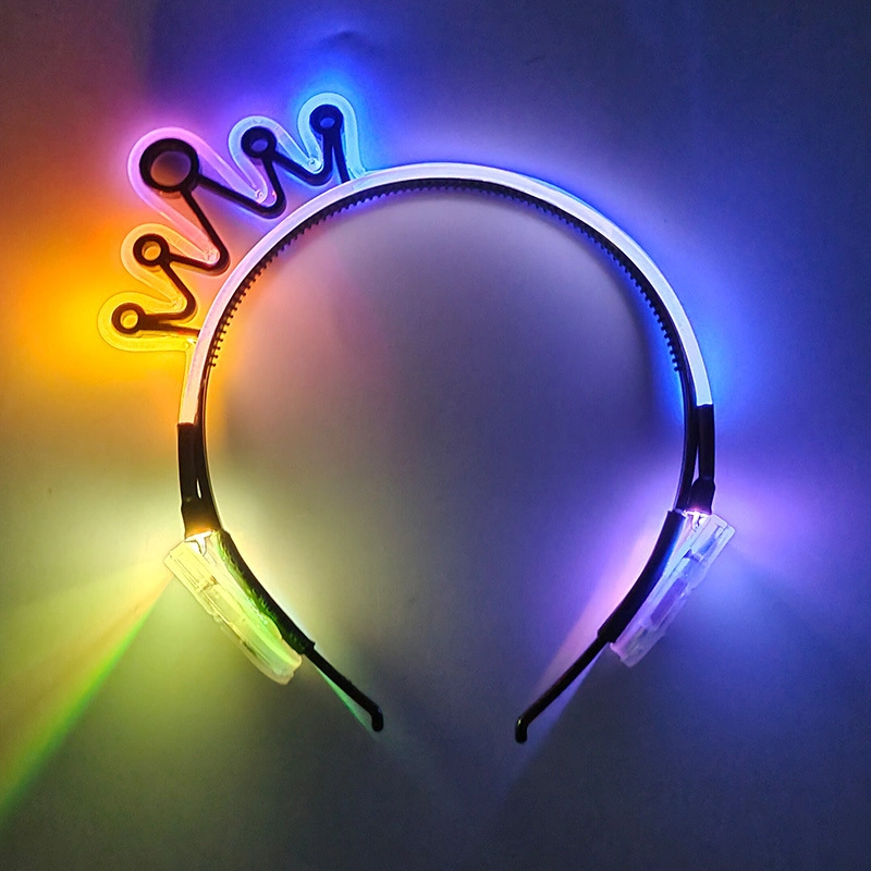 Colorful LED Flashing Glow Ears Headbands for Girls Birthday Party Kids Children Flowers Glowing Head Wreaths