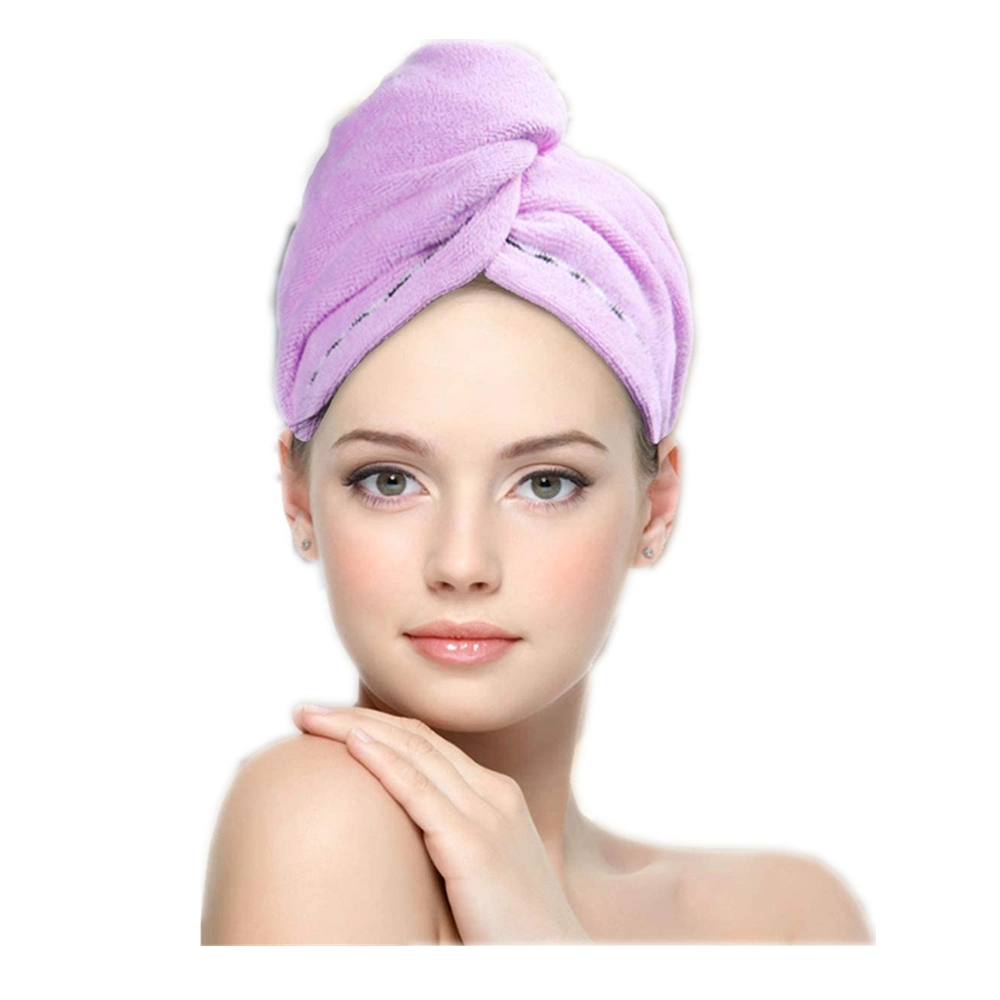 2021 New Household Super Soft Coral Fleece Fabric Hair Wrap Turban Microfiber Towel for Girl Women