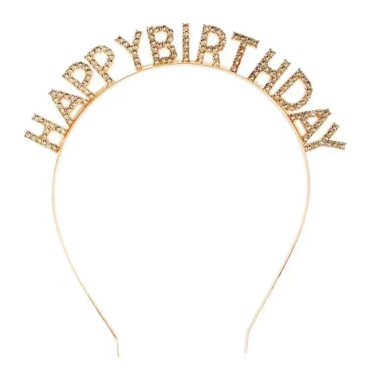 Wholesale Happy Birthday Rhinestones Premium Party Atmosphere Headband