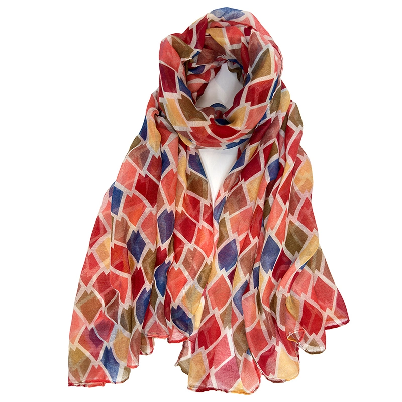 Geometric Print Ab Hair Womens Scarfs Able Spring Scarves