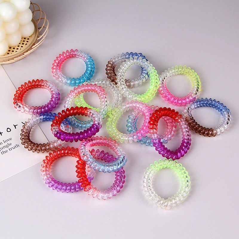 Transparent Trichromatic Hair Dye Ribbon with Telephone Wire Hairband