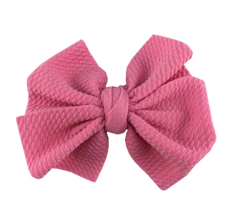 Children&prime;s Nylon Headband Baby Soft Fabric Flower Wide Headband