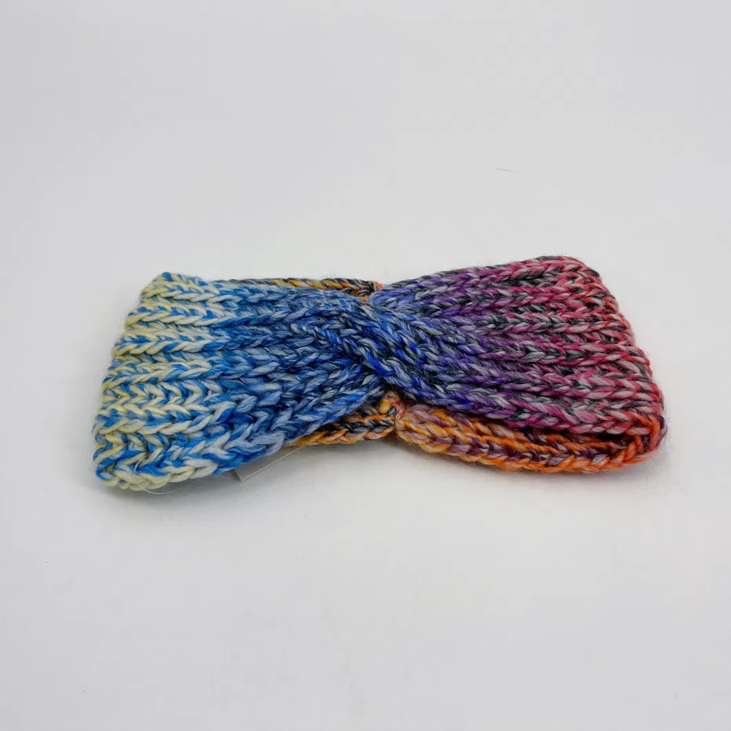 New Design Colorful Crochet Lady Hair Accessories Head Wear Women Knit Headband