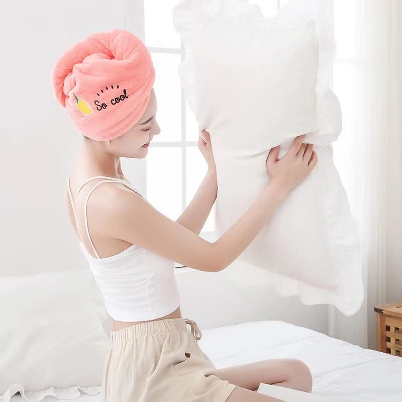 Wholesale Woman Quick Dry Bath Shower Dry Head Turban Microfiber Hair Wrap Towel