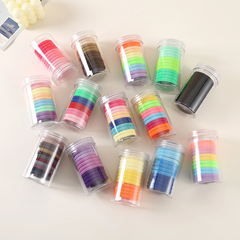 12PCS/Bottles Candy Color Hair Ring Girl Kid Cute Rubber Band Elastic Hair Band