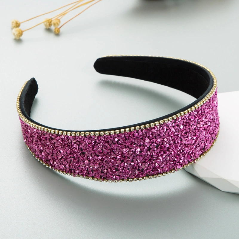 Custom Colorful Beaded Crystal Hair Band Headband Rhinestone Hair Accessory