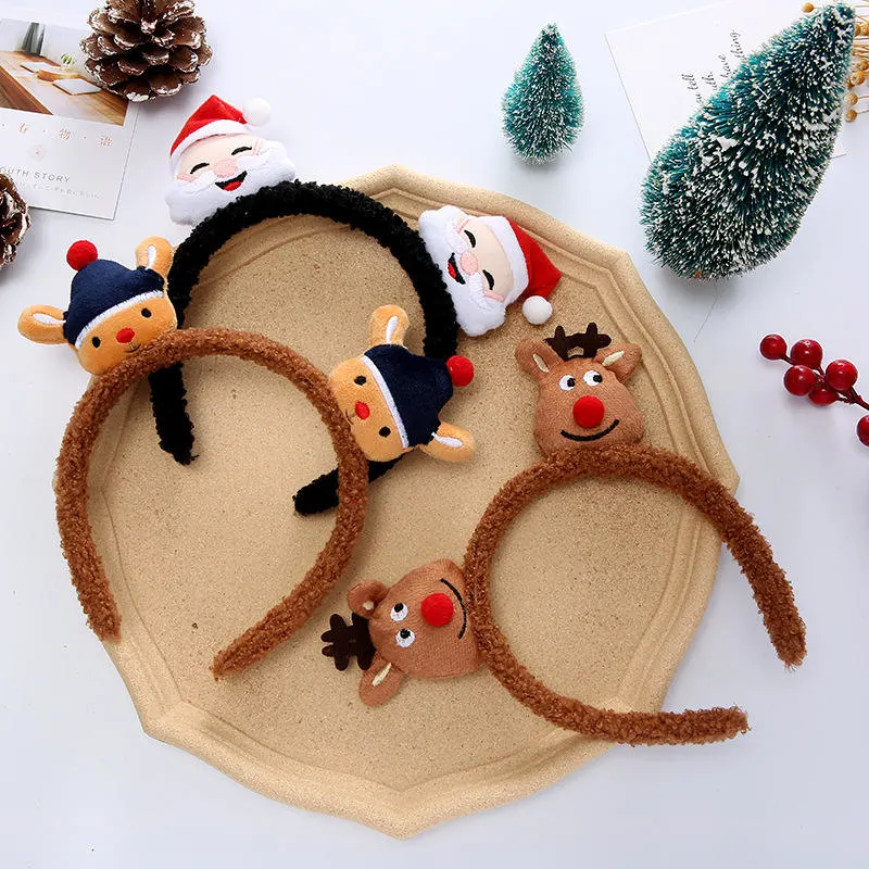 Cute Cartoon Doll Lamb Fashion Soft Children Christmas Headbands