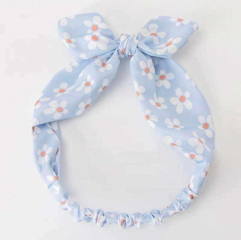 Manufacturer Wholesale Small Daisy Bow Headband Children&prime;s Small Fresh Korean Headband Cute Girl Knotted Headband