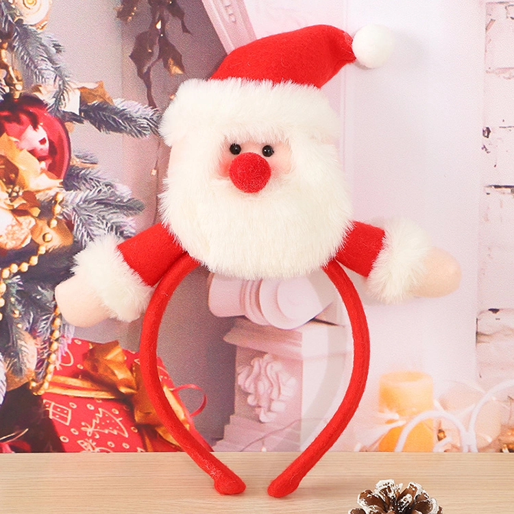 Christmas Style Custom Headwear Plush Stuffed Animal Toy Moose Headband