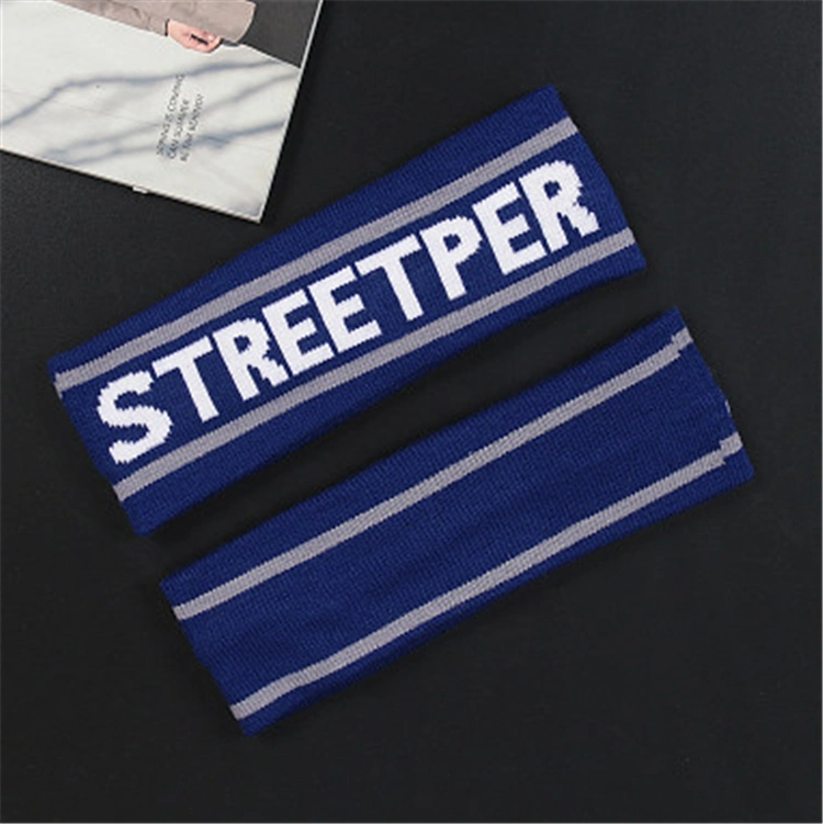 Promotional Custom Fashion Men Women Knit Yoga Headband Adjustable Sports Headband