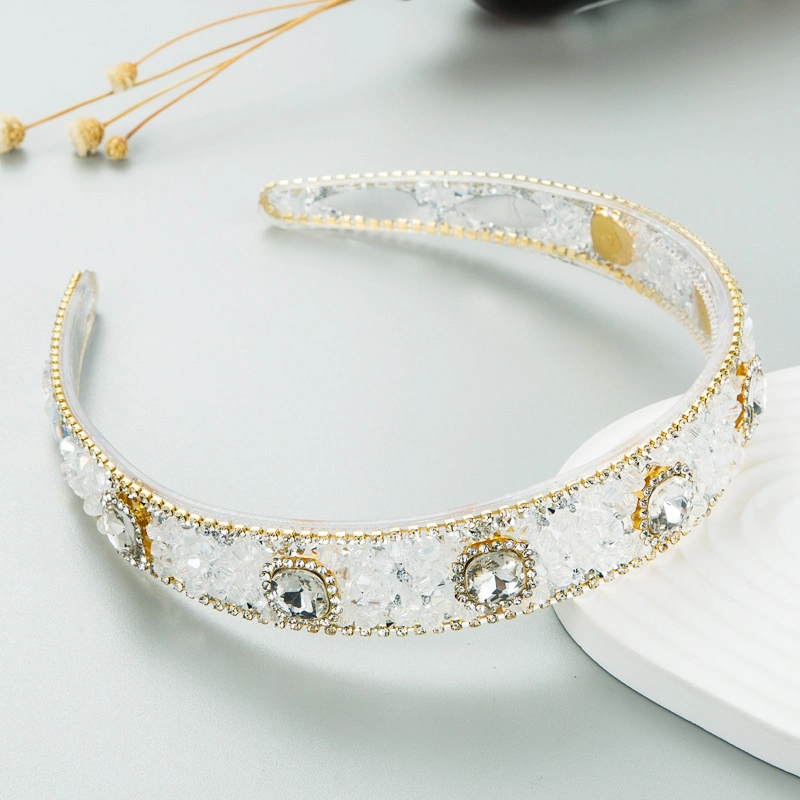 Custom Wholesale Best Quality Hair Jewelry Type Luxury Shiny Crystal Headband