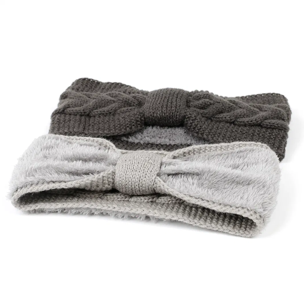 Hairband Winter Plus Velvet Wool Knitted Headband Sports Headband High Quality Elastic Headwrap Keep Warm Hair Accessories