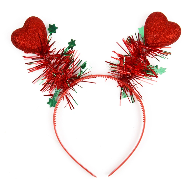 Valentine&prime; S Day Red Love Party Sequined Headband Peach Heart Headband