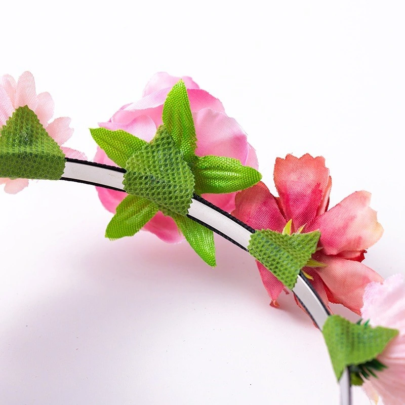 Fashion Artificial Flower Baby Hairband Rose Headband Flower Hair Accessories for Babies