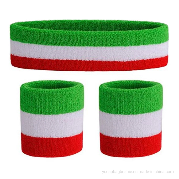 Custom 100%Cotton Sports Sweat Soft Wristband Headband