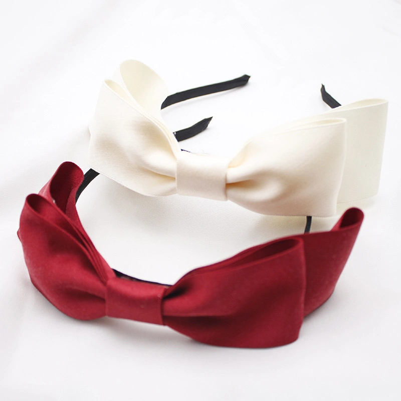 Solid Color Cloth Hair Band Women&prime;s Bow Fresh Simple Hair Band