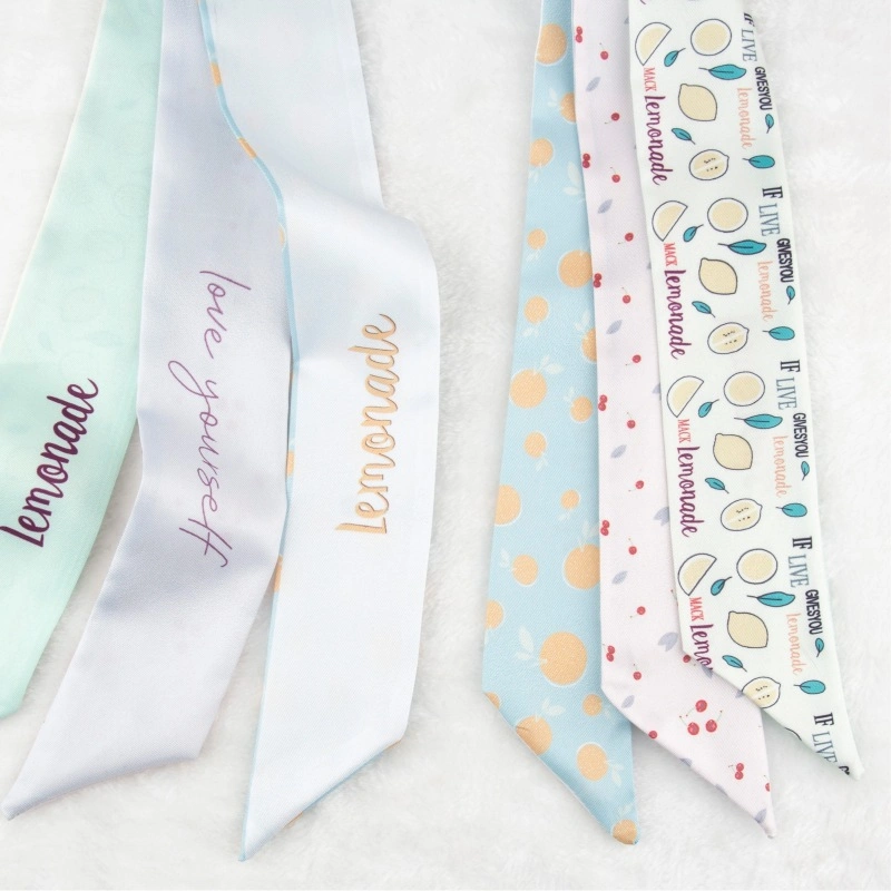 French Long Tie-in Silk Scarf Headband Retro Feminine Style Headband