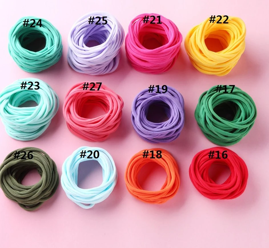 New Style Soft Traceless Stretchy Thin Skinny Nylon Headbands