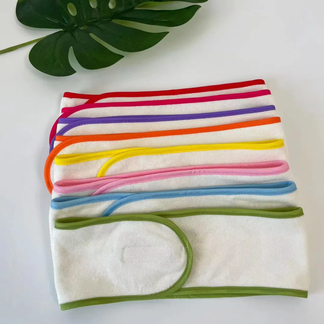 Organic Cotton Bamboo Soft Gym Custom Terry Cloth Yoga Wide Makeup SPA Headband