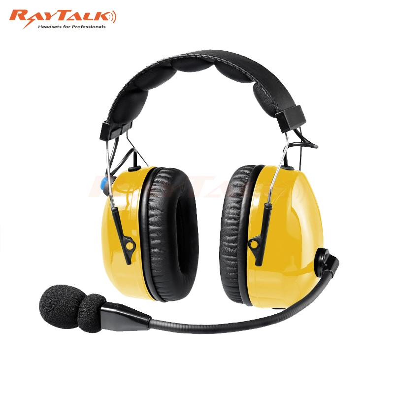 Dual Earmuff Carbon Fiber Noise Canceling Headset with XLR Jack