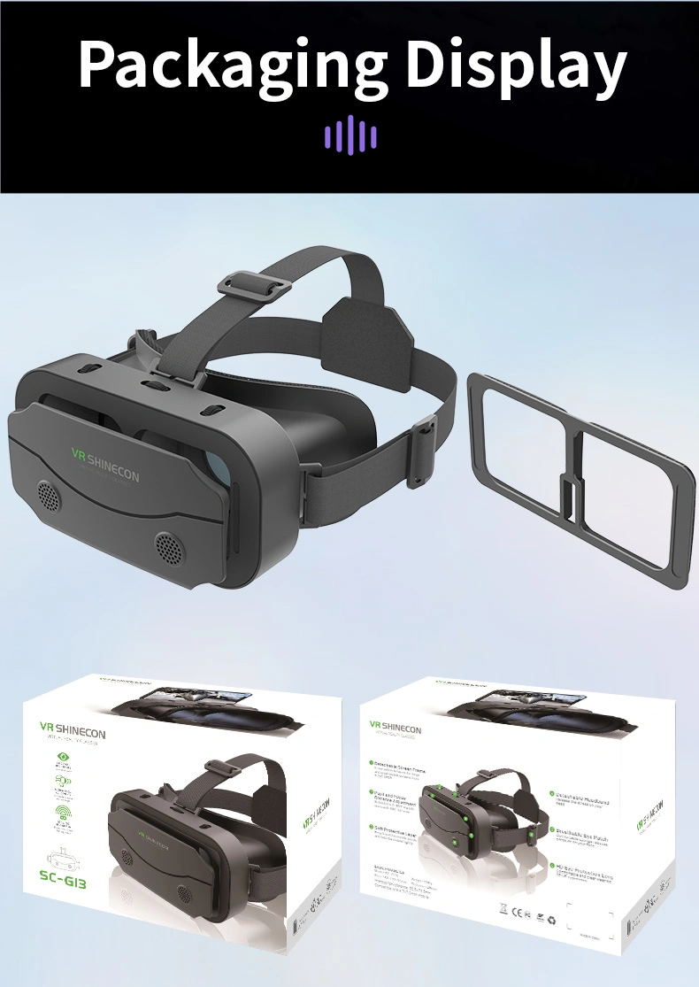 2024 3D Glasses Headset Box Wireless Virtual Reality 1080P Video Vr Glasses