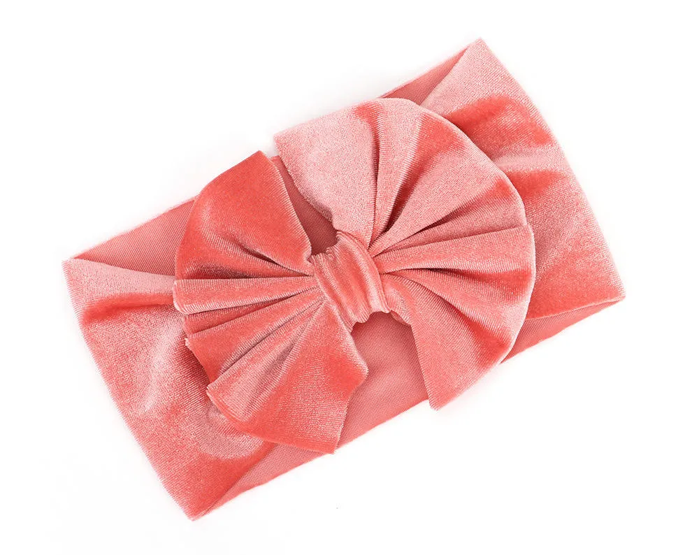 Velvet Baby Headband Newborn Big Bow Kids Kids Turban Hair Accessories